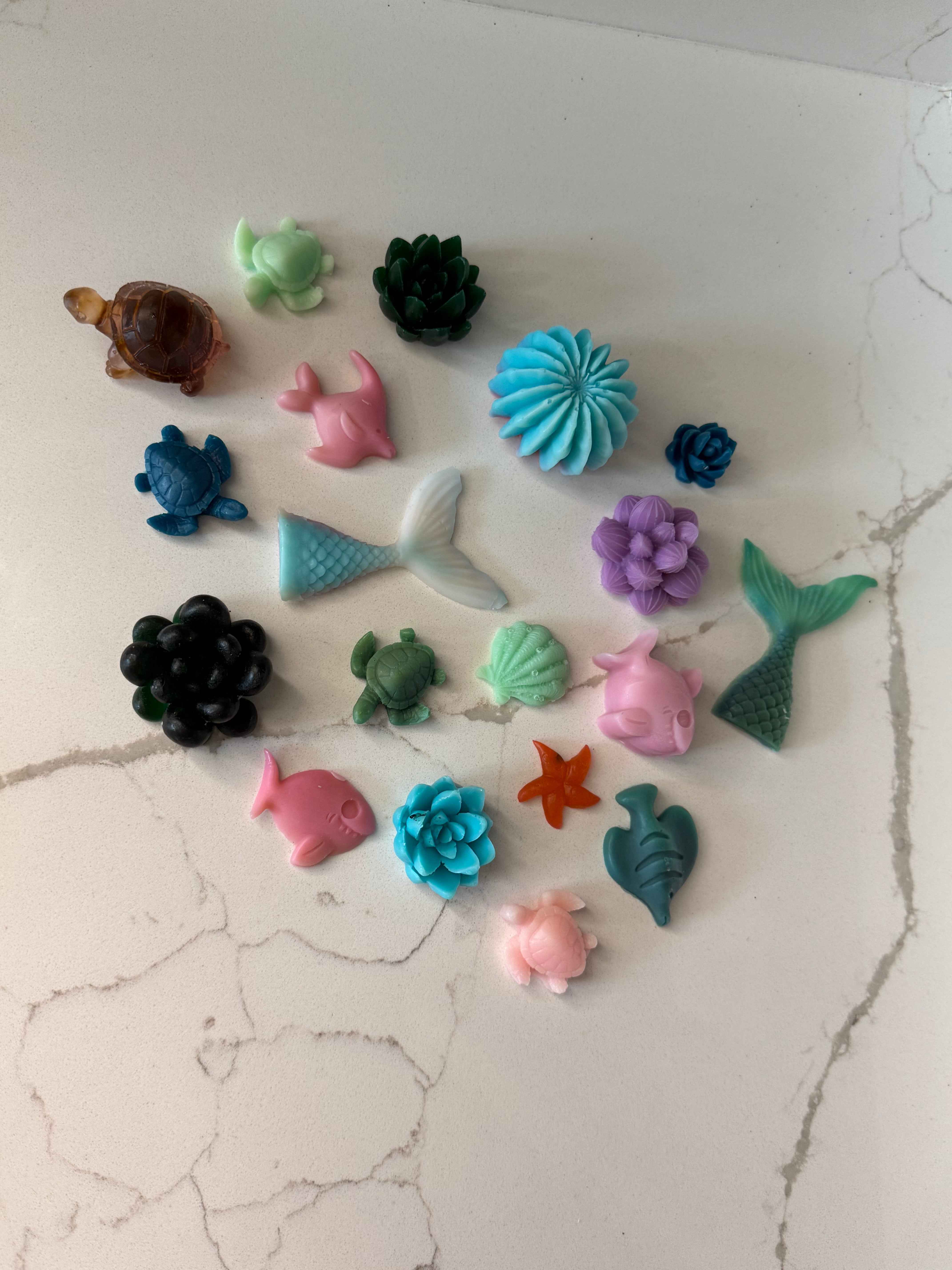 Ocean Themed Mini Soap Set | Pack of 5 | Handcrafted Novelty Bar Soap | Gift Ready
