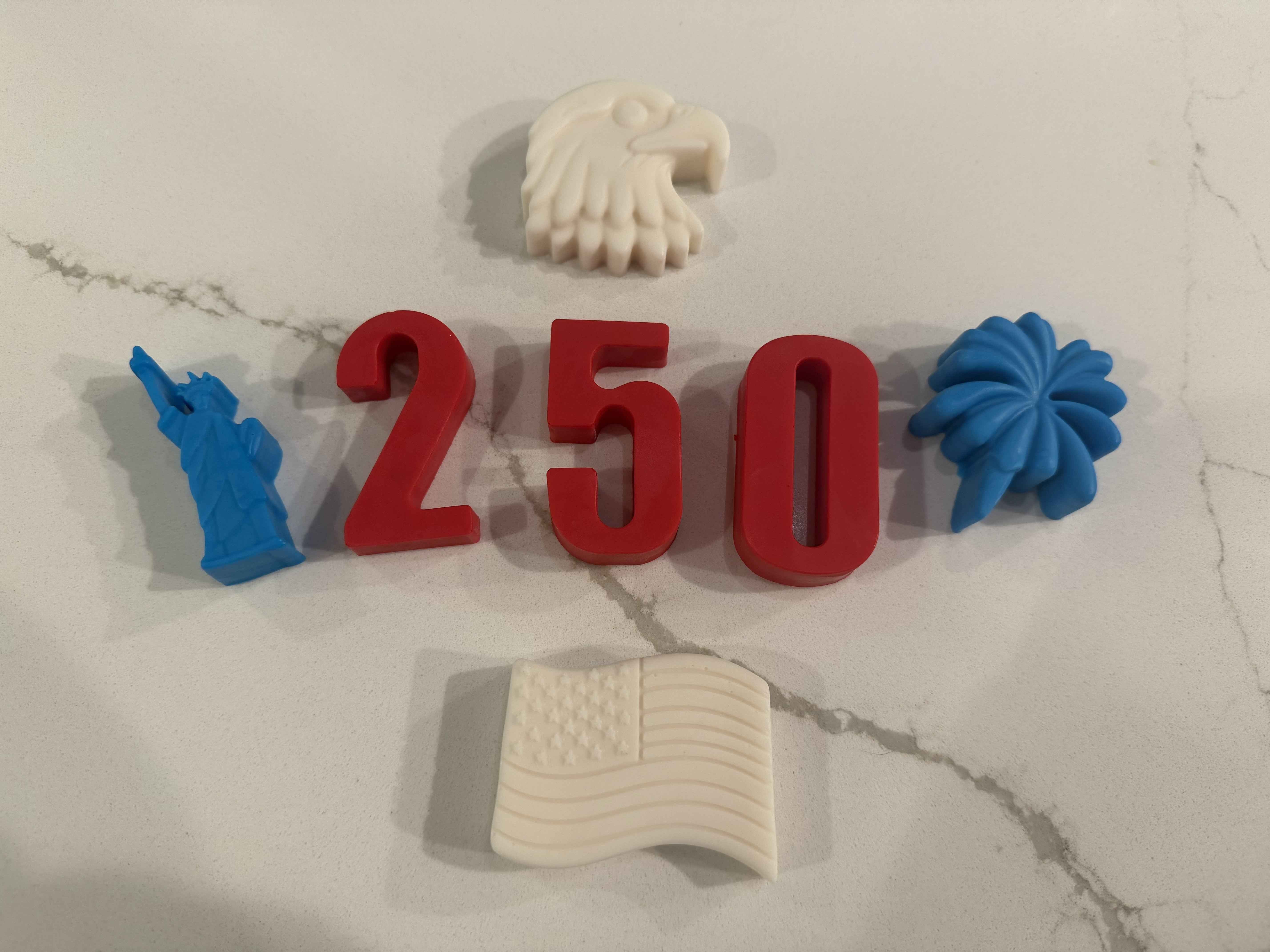 Patriotic Mini Soap Set | America's 250th Birthday | Pack of 7 | Handcrafted Bar Soap