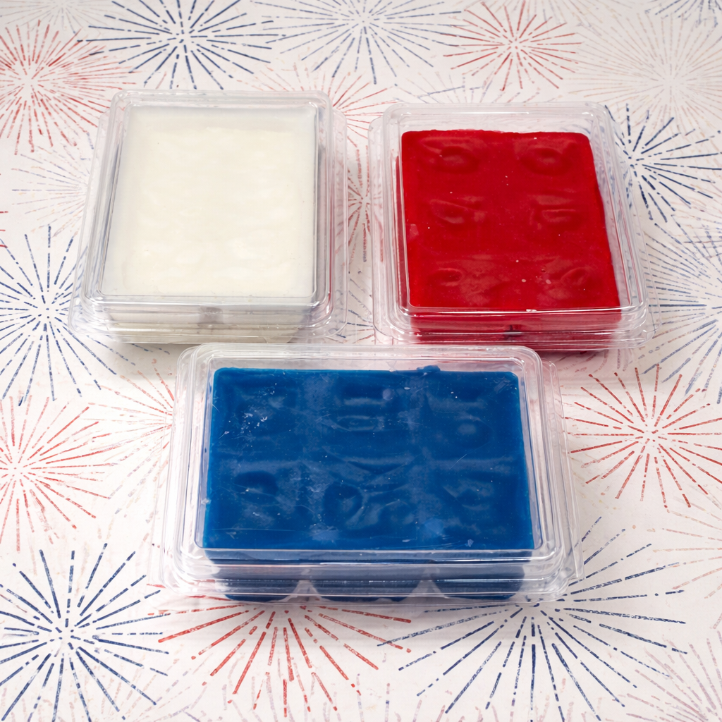Patriotic Wax Melts in Red, White, and Blue