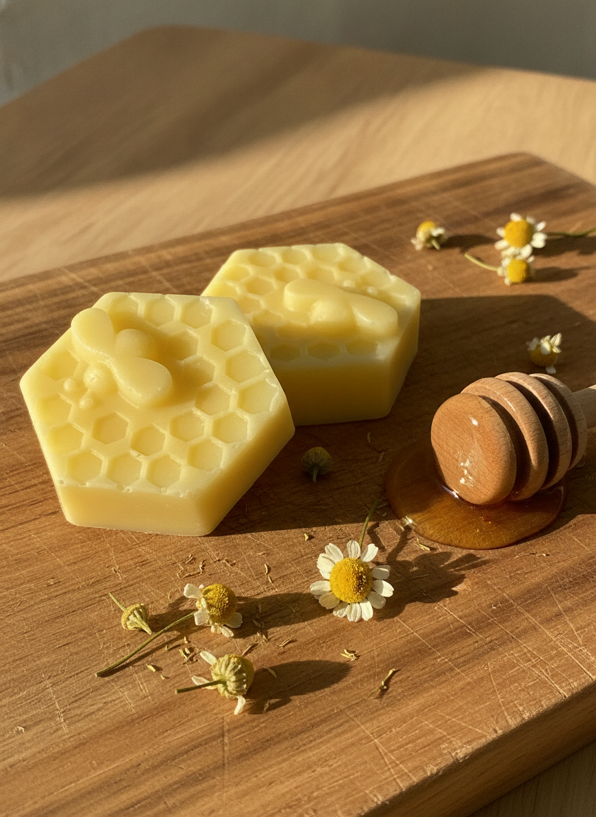 Beeswax & Honey Bar Soap | Handcrafted Moisturizing Soap | SLS Free | Chilvera