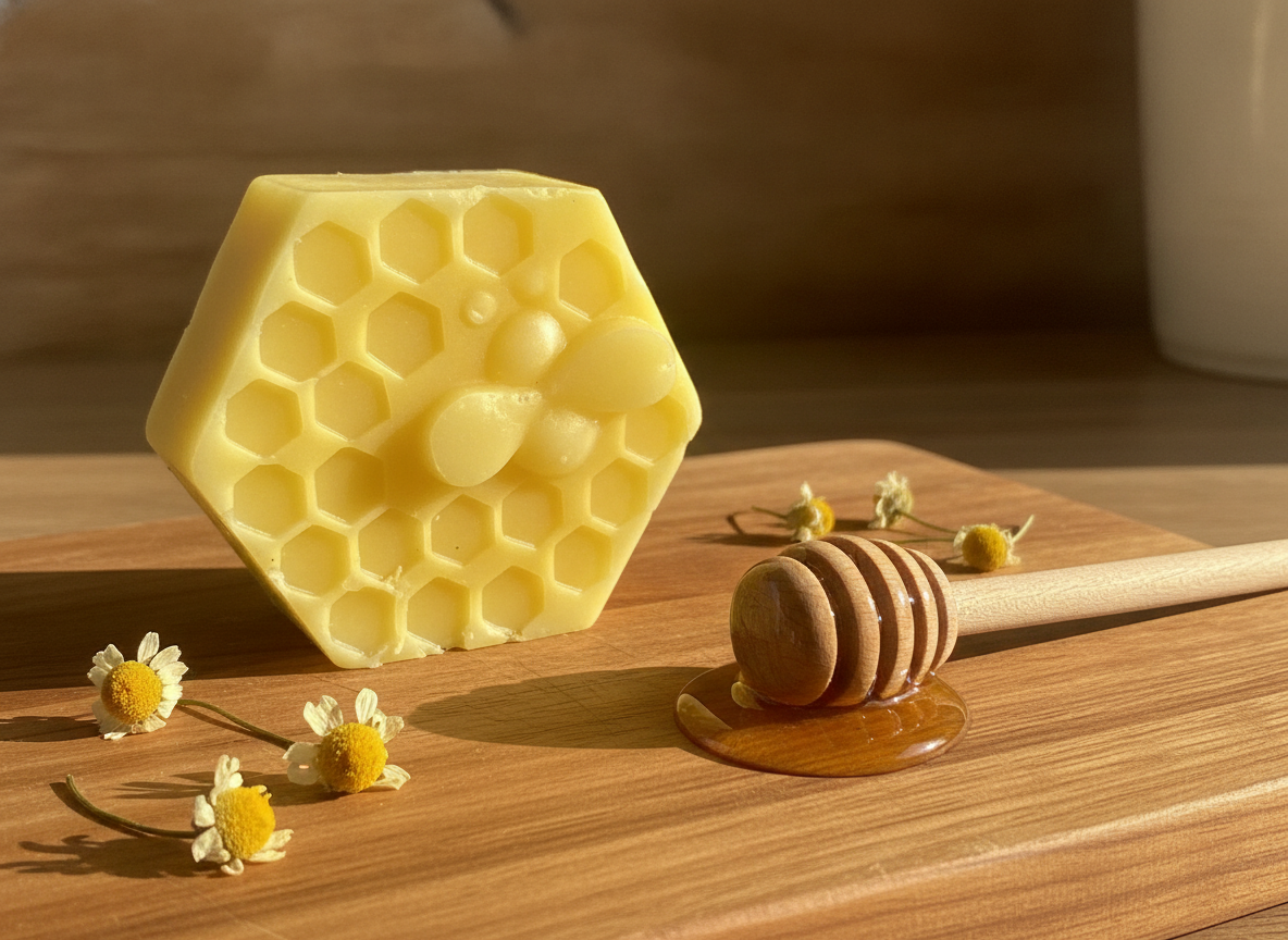 Beeswax & Honey Bar Soap | Handcrafted Moisturizing Soap | SLS Free | Chilvera